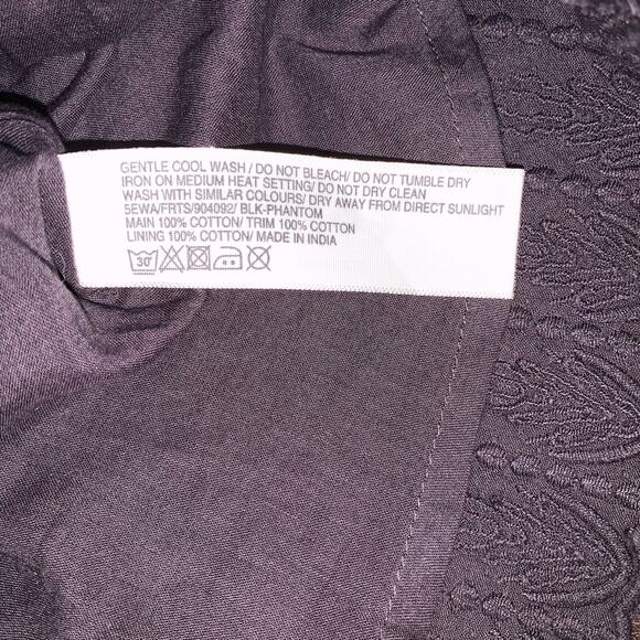 FatFace UK Embellished Indigo/Navy Lined Midi A-Line Skirt US 10 (UK 14) - Picture 6 of 10